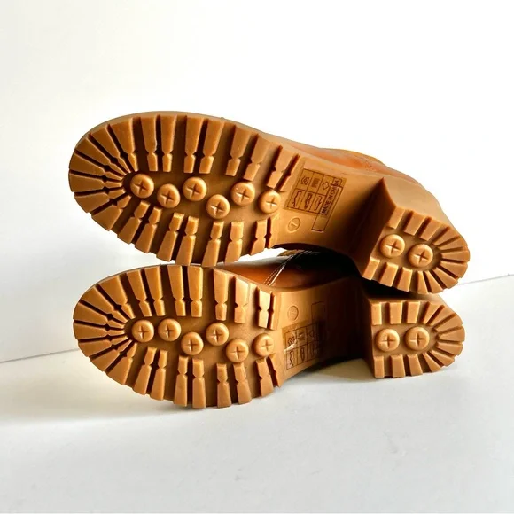 🌸NEW IN BOX Soludos Dani Shearling Platform Boots. Tan/Saddle. Size: 7 - Picture 6 of 10